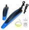 ioutdoor Bike Mudguard Set with 27ft DIY Reflective Tape, Bike Fenders Set Adjustable,Bicycle Front and Rear Mud Guard Fits for 20,22,24,26,27,28 MTB Road Bike Cycling (Black Blue)