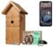 Green Feathers WiFi Birdbox Camera & Bird Box, 1080p HD Smart Camera with Recording and Night Vision, Garden Wildlife Camera for Bird Watching, Wildlife Viewing on Phone - Starter Pack