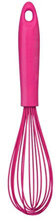 Premier Housewares Silicone Whisk for Blending, Balloon Shaped, 9x9x39cm, Pink - Zing