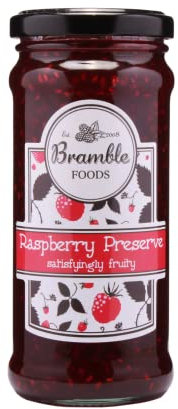 Bramble Foods | Vasetto Confettura Inglese | Marmellata di Lamponi - 1 x 340 Gr | Composta di Frutta | Marmellate in Vasetto