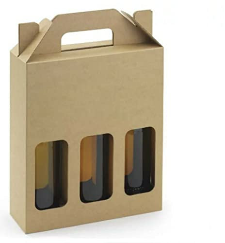 MustBeBonkers 330ml Or 500ml Beer Ale Cider Bottle Carrier Gift Box Cardboard Holder Home Brew (500 ml Bottle Carrier, 20 Carriers)
