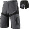 BERGRISAR MTB Hose Herren Fahrradhose Radlerhose Radhose mit Gepolstert Mountainbike Bike Hose, 6 Tachen 1806BG001D - Grau - Mittel