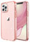 JETech Glitzer Hülle für iPhone 12 Pro Max, 6,7 Zoll, Bling Glitter Stoßfeste Stoßstange Handyhülle, Niedliche Glitzernde für Frauen und Mädchen (Roségold)