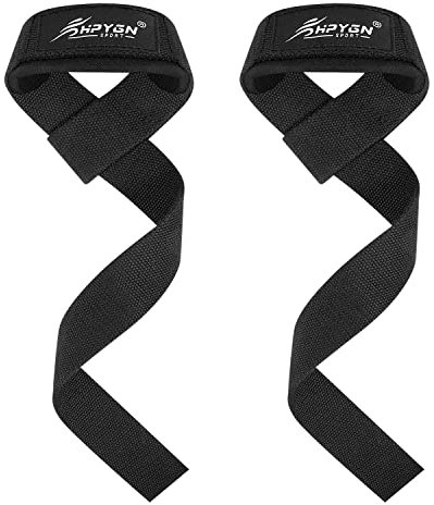 HPYGN Zughilfen Krafttraining Lifting Straps - Bodybuilding, Fitness, Kreuzheben, Powerlifting, Profi Lifting Straps, Gym Zubehör für Frauen und Männer, 23 inches Länge Profi Lifting Straps