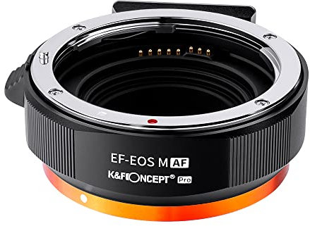 K&F Concept EF-EOS M Autofokus-Objektivadapter, Autofokus-Objektivadapter für Canon EOS EF/EF-S Objektive an Canon EOS M Kamera (EF-M) EOS M100 M50II M2 M3 M10 M6 M5 M200
