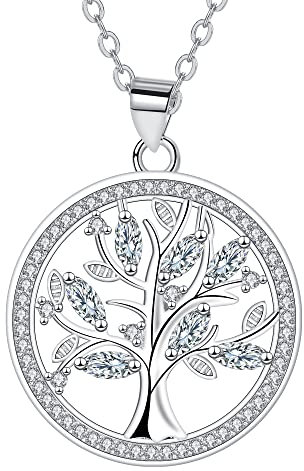 Micory lebensbaum kette 925 Sterlingsilber Anhänger Halskette Freundschaft Schmuck Geburtstagsgeschenke für Damen