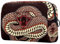 Schminktasche Schlange Kosmetische Klein Make Up Tasche, Kosmetikkoffer Make Up Handtasche Mädchen, Make-Up Clutches 18.5x7.5x13cm