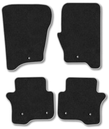 Land Rover Discovery (2013-2017) Carpet Car Mats | Grey Edge Trim Tailored Fit Floor Mats Full Coverage Protection Accessories Easy Clean Anti Slip Made in the UK