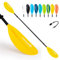 Abahub Kajak Paddel verstellbar 220cm bis 240cm Aluminium Doppelpaddel mit Paddelleine für Kajakfahren Aluminiumlegierungs Schaft Kunststoff Klingen Schwarz/Weiß/Blau/Grün/Orange/Gelb/Türkis
