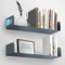 FineLane Wandregal - modernes Design - Bücherregal, Wandregal für Büro, Wohnzimmer, Küche & Bad - fixierbar ohne Bohren (Anthrazit)