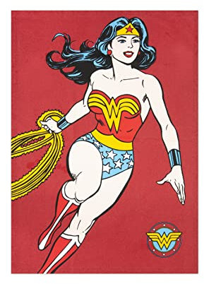Excelsa Wonder Woman Geschirrtuch, 100% Baumwolle, 70 x 50 cm, mit Knopfloch