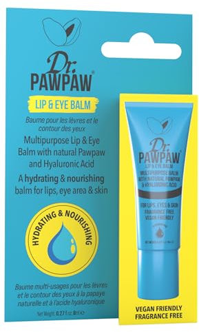 Dr.PAWPAW Lippen- und Augenbalsam, feuchtigkeitsspendender und pflegender Mehrzweck-Balsam ohne Duft, für Lippen, Augen und Haut, Beauty-Finishing (8 ml)