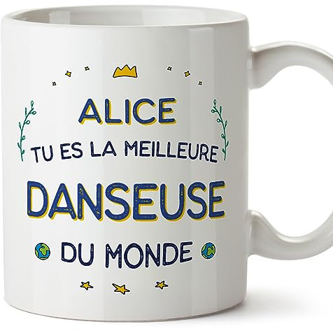 Mugffins Tasses Personnalisables pour DANSEUSE femme - En Français - Cadeau Personalisé- Meilleur du Monde - 11 oz / 330 ml