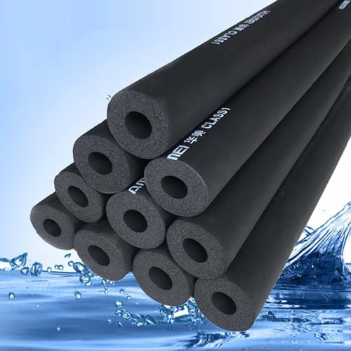 Habsi Rohrisolierung 6mm 10mm 13mm 16mm 22mm 43mm 48mm 60mm Isolierschlauch Schaumstoff-Rohrabdeckungen, Außen- Und Innenbereich Wasserrohr-Frostschutz-Hitzeschutz-Schaumstoffschlauch