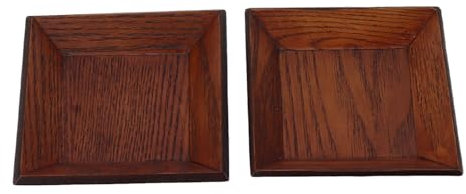 Zerodis 50 Platos Cuadrados de Madera, Cuencos de Palma Desechables, Platos de bambú, Respetuosos con el Medio Ambiente, Multifuncionales, Diseño Minimalista, Bonito Estilo Japonés,