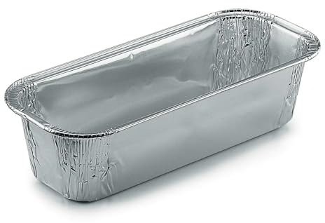 GM 200 Vaschette Alluminio da 575cc. Stampo Plumcake Rettangolare usa e getta, Stampi per Dolci, Teglie da Forno per cuocere, congelare e conservare.