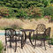 DYRJDJWIDHW europaletten,gartenmöbel Set,palettenkissen,5-TLG. Bistro-Set Aluminiumguss BronzenGeeignet für Garten, Swimmingpool, Wohnzimmer, Terrasse