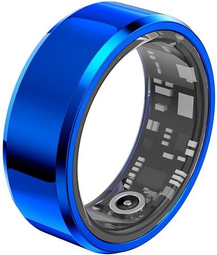 Smart Ring Android Fitness Tracker Ring Smartringe für Herren Damen Smart Ring Herzfrequenz Wasserdicht Smartring mit Schrittzähler Schlaftracker Ring iOS Smart Workout Fitness Ring Edelstahl