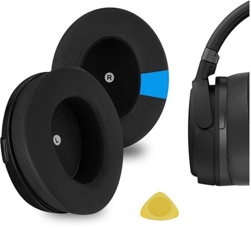 Geekria Sport Cooling-Gel Replacement Ear Pads Compatible with HyperX Cloud Orbit S Headphones, Ear Cushions, Repair Parts (Black)