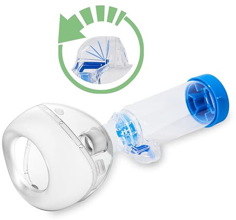 ICARE-PET Haustier-Aerosol-Inhalatorkammer für alle Katzen und kleine Hunde, von Haustieren entworfene Silikonmaske, passend für alle Katzen, Inhalator für Katzen und Kätzchen (with Valve)