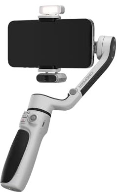 ZHIYUN CINEPEER CQ5 Combo 3-Achsen-Stabilisator für iPhone, Android-Smartphones mit AI-Gesichtsverfolgung, Fülllicht, kompakt und tragbar, 11-Stunden-Akku