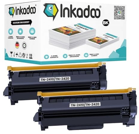 Inkadoo Kompatibel Toner für Brother TN 2410 / TN 2420 für DCP-L 2510 2530 2537 2550 HL-L 2310 2350 2357 2370 2372 2375 MFC-L 2710 2712 2730 2732 2735 2750 Tonerkartusche, Tonerpatronen