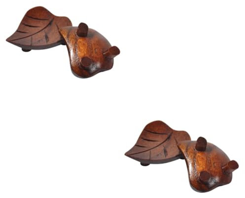 Amosfun 4 Pièces Repose-Baguettes étagère à ustensiles de Cuisine Baguettes japonaises Support pour Baguettes argenterie de Mariage Porte-Couteaux Organisateur de Couteaux Bois Brown