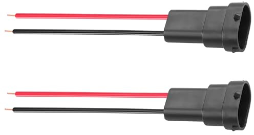 GINTOOYUN H8 H11 Auto-Licht-Draht-Sockel-Verbindungsstück-2 PCS Pigtail-Sockel-Verdrahtungsbaum-Stecker-Adapter für Scheinwerfer-Nebellichter (Männlich)
