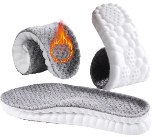 SOLO ACTFIT Thermoeinlegesohle Warme Winter Schuheinlagen für Herren Damen Extra Dicke Wärmende Winter Einlegesohlen Extra Weiche Thermo Schuh Einlagen Warme Sohlen für Schuhe für alle Schuhtypen