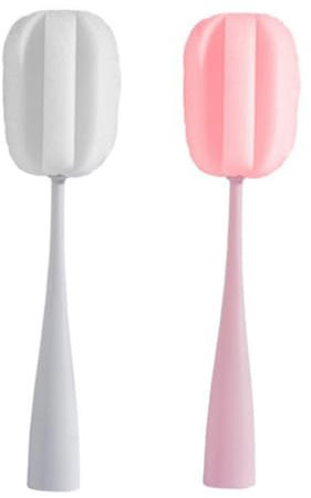 LZHWZQAN 2Pcs Bottle Brush,Set Cup Scrubber Brush Portable Long Handle Water Bottle Cleaner Brush for Baby Bottles Vacuum Flasks