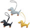 EIYVPRA 3PCS teckel porte clé original le teckel Porte-clés Chien en Cuir Porte-clés Teckel Décoration Cadeau Anniversaire Noël Nouvel An