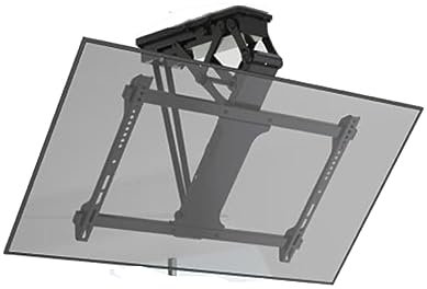 Support de plafond motorisé pour TV avec rotation gauche/droite ± 90 ° 0 75 ° vers le bas et supports de montage inclinables pour téléviseurs de 32 à 75 pouces