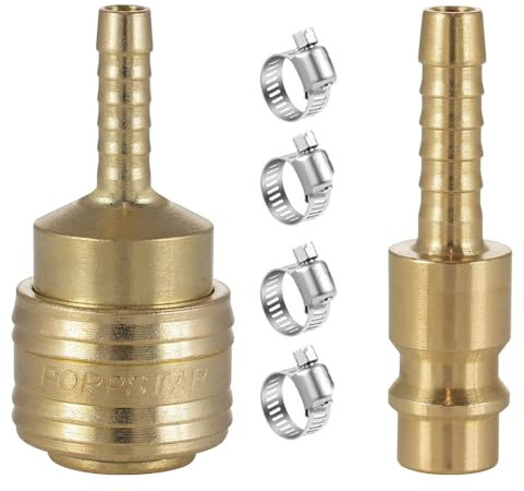 Raccord rapide à air comprimé NW 7,2 avec douille de tuyau (pour tuyaux de 8 mm) pour raccord d'air comprimé