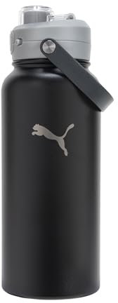 PUMA Evercat Edelstahl-Wasserflasche, 907 ml, schwarz/grau, 32 Ounces