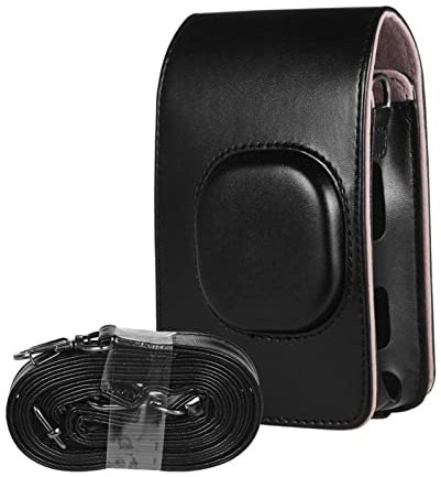 NLNGZKZFNF Retro Soft Mini Camera Bag PU Leather Case With Shoulder Strap Instant Camera Bag Fit For Fujifilm Instax Mini LiPlay Camera protection(Black)