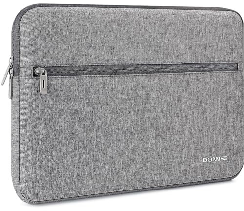 DOMISO Housse Ordinateur 15-16 Pouces, Résistant aux Éclaboussures, Pochette PC Portable Mince et Légère pour MacBook Pro 16 M4/M3/M2, ASUS Vivobook 15, HP Envy 15, Dell XPS 15/Inspiron 15, Gris