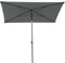 KOMFOTTEU Parasol de Jardin Rectangulaire, 213 x 140 cm, Parasol Inclinable à 30°avec Sac de Transport, Parasol d'ExtérieU, Hauteur de 245 cm, pour Café, Marché, Balcon, Terrasse (Gris)