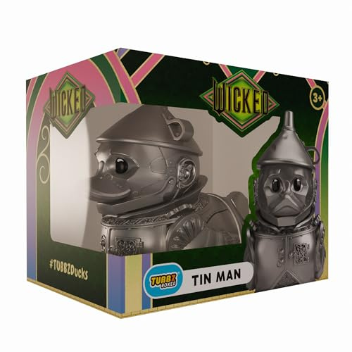 TUBBZ: Wicked for Good - Tin Man Rubber Duck Collectable Toy 9 cm | Official Wicked Merchandise – Boxed Vinyl Figure for Display, Oz Character, Theatre Fan Decor & Novelty Duck Gift