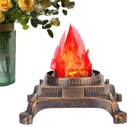 Fyrdyn Künstliche Flamme - Realistische Elektrische USB Flammenlampe - Bühnenfeuer Ausstattung Für Schlafzimmer Garten Tisch Deko Halloween Weihnachten Erntedankfest