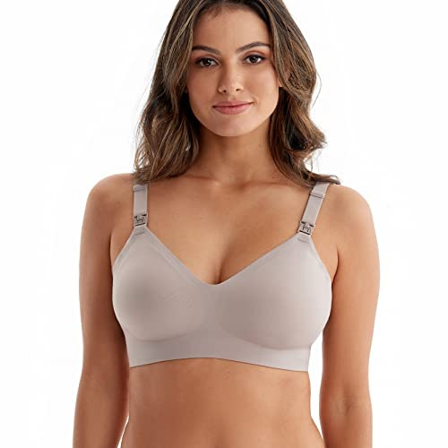 Momcozy Still-BH ohne Bügel, Nahtloser Schwangerschafts-BH & Schlaf-BH-Weiche, gepolsterte Bralette für Stillzeit und Alltag