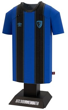 AFC Bournemouth Home Away Third Retro Metal Football Shirt - Officially Licensed Miniature Alloy Replica Jersey Collectible Display Gift - Personalise Customisable Name & Number Decals