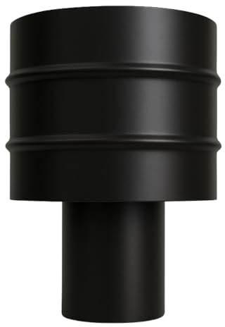 FORTUNATO Fumaiolo 4 Venti, Acciaio al Carbonio Verniciato Siliconico, Diametro 80 mm, Spessore 1,2 mm, per Stufa Pellet