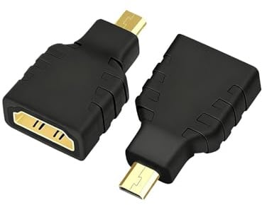 LianSinGo 2PCS Mini HDMI Adapter, HDMI Male to Female Connector 1080p, for Laptop, HDTV, PC, DVD
