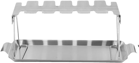 Support À Poulet Pour Grill – Support Pour Baguettes En Acier Inoxydable, Supporť D'aile Antiadhésif, Plateau Résistant À La Chaleur, Conception Facile À Nettoyer | Équipement De Cuisson Fiable Pour F