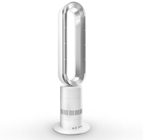Eduzita TP18Pro – Ventilatore a torre 2 in 1 Bladeless, 10 livelli di raffreddamento e 3 livelli di riscaldamento, telecomando e funzionamento touch, motore DC