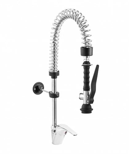 Robinet Douchette Professionnel avec Mitigeur+ Col de Cygne – Eau Chaude/Froide – Idéal Cuisine Pro, Restaurant, Bar, Hôtel, Collectivités – Fabrication Italienne (ERAMINI227)