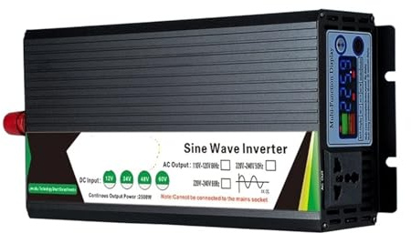 Convertisseur Onduleur À Onde Sinusoïdale pour 2000W 3000W 4000W 5000W 12v 220v 48v 110v, Transformateur Tension Convertisseur Puissance Solaire Onduleur(4000W,48V,127V 60HZ)