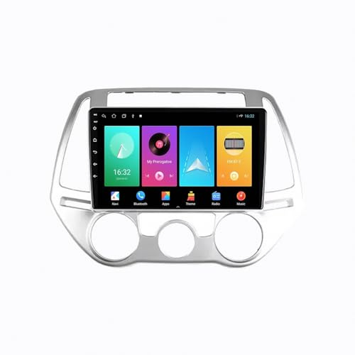 Autoradio Bluetooth per Hyundai i20 PB 2012-2014 Mirror Link/Usb/Type-C/Telecamera di Backup/Microfono/Supporto Telecomando Carplay, 4 Nucleo 1G+16G