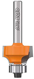 CMT 838.222.11 konkave Fräse, Maße: Kolben=6,35 mm, Durchmesser=22,2 mm, Radius=4,8 mm.