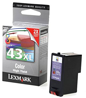 Lexmark 18YX143E 43XL Tintenpatrone dreifarbig hohe Kapazität 500 Seiten